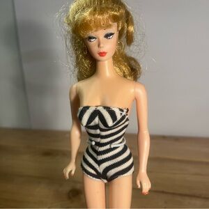 Vintage Barbie 35th Anniversary 1993 Reproduction Doll 1958 Blonde Swimsuit
